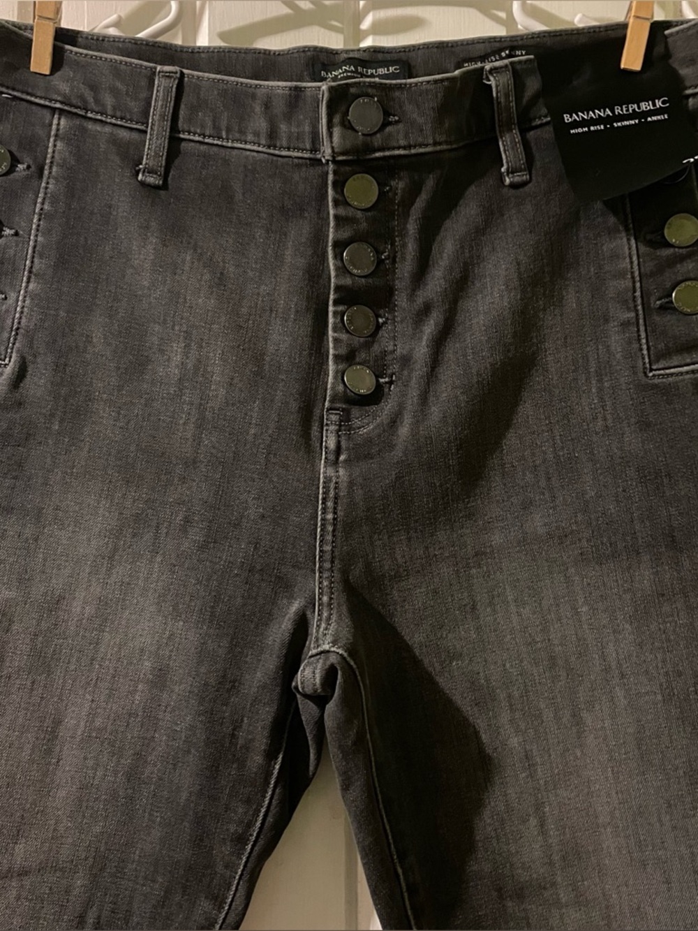 Banana Republic charcoal 5 button jeans-size 29 NWT